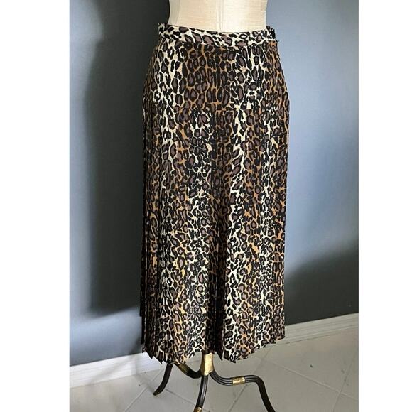 Vintage cheetah print maxi skirt sz 10 - Picture 1 of 10